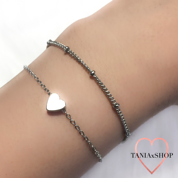 Jewelry - 3/$20 Silver Heart Bracelet